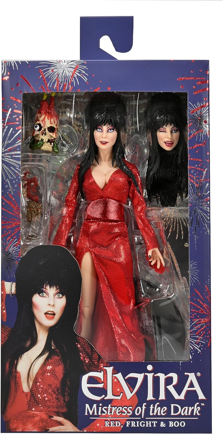 NECA - Elvira - 8” Clothed Action Figure – “Red, Fright, and Boo
