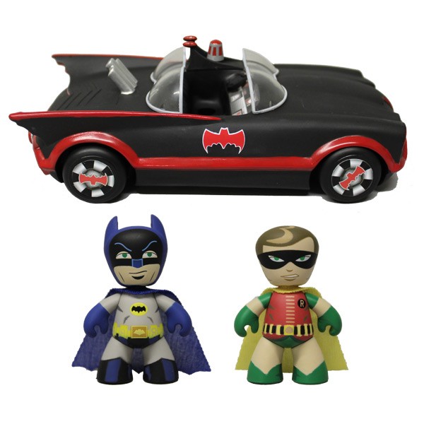 1966 Batman - Batman and Robin Mezits Figures with Batmobile