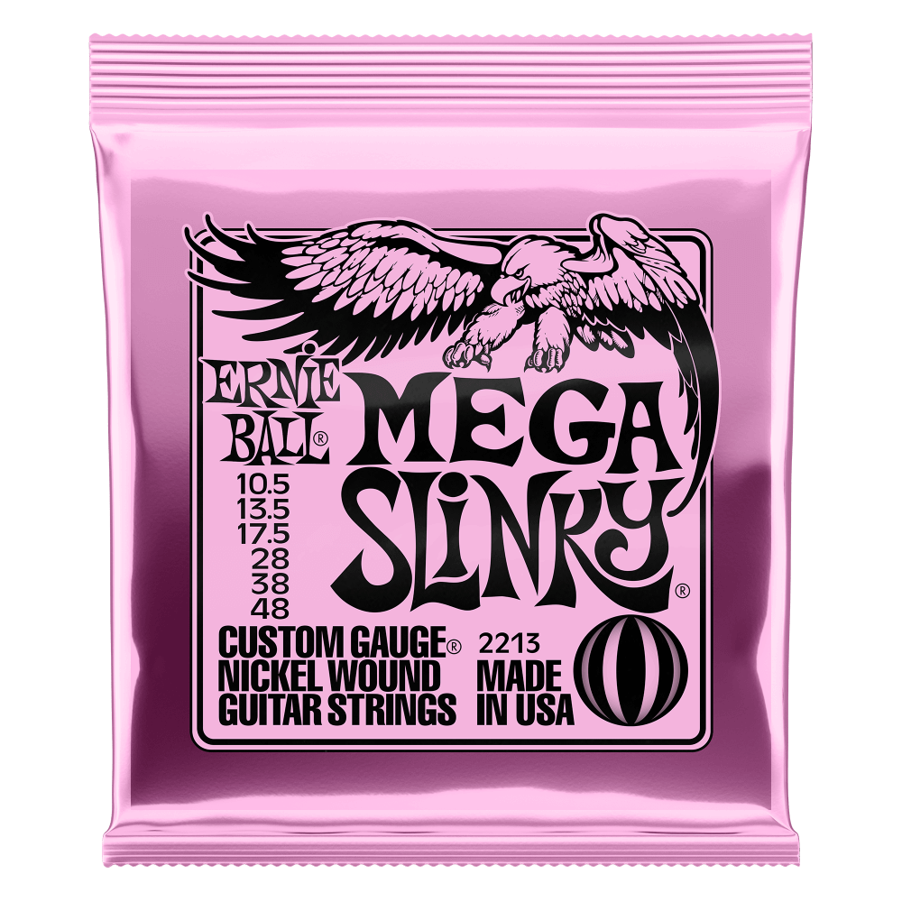 Ernie Ball Mega Slinky Nickel Wound Electric Guitar Strings 10.5-48 Gauge