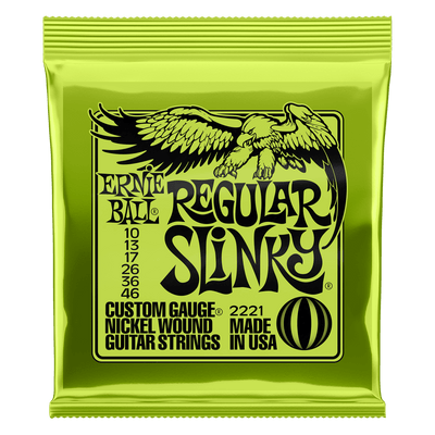Ernie Ball Regular Slinky Nickel Wound Electric Guitar Strings 10-46 Gauge