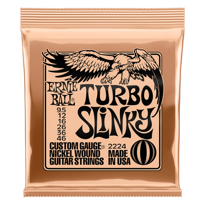 Ernie Ball Turbo Slinky Nickel Wound Electric Guitar Strings 9.5-46 Gauge