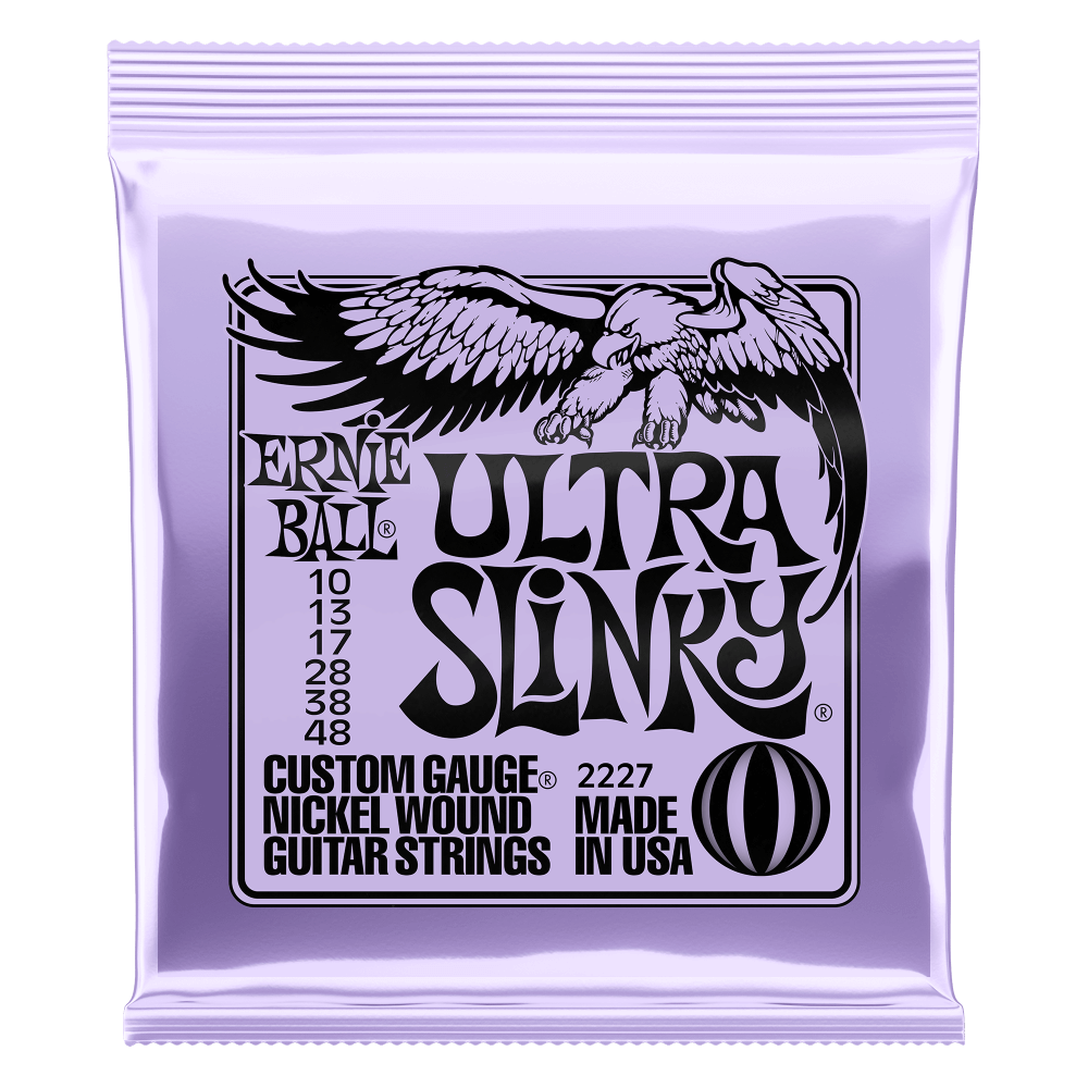 Ernie Ball Ultra Slinky Nickel Wound Electric Guitar Strings 10-48 Gauge