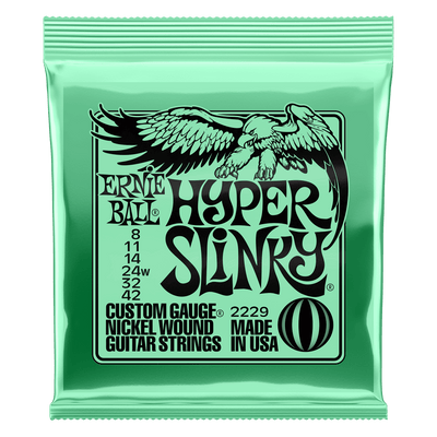 Ernie Ball Hyper Slinky Nickel Wound Electric Guitar Strings 8-42 Gauge
