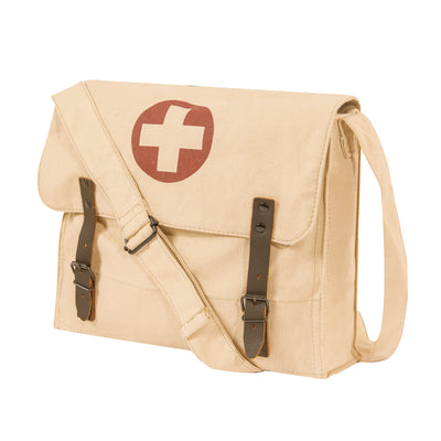 Rothco Vintage Medic Khaki Canvas Bag With Cross