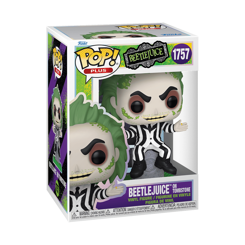 Beetlejuice Funko Pop! Plus Beetlejuice on Tombstone