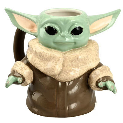 Star Wars The Mandalorian The Child Baby Yoda Grogu 20 oz. Sculpted Ceramic Mug