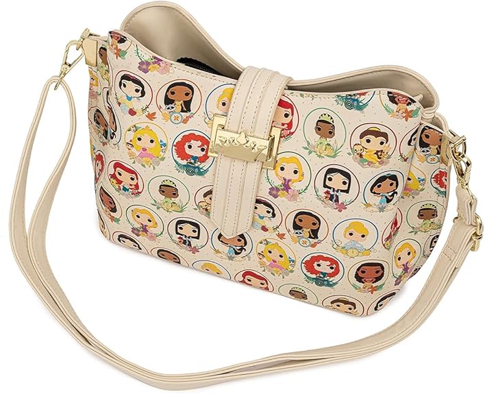 Loungefly Pop Disney Princess Circles, Crossbody Bag Purse Womens Handbag