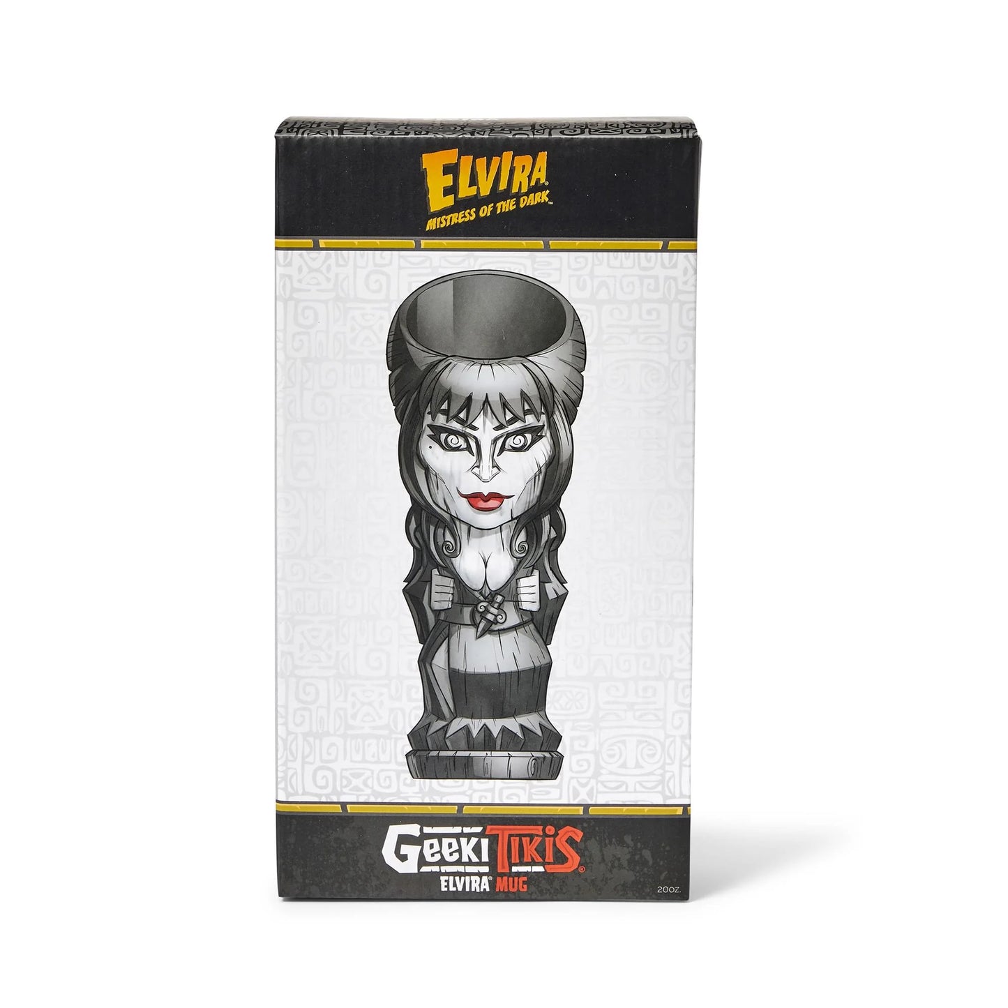 Geeki Tikis Elvira Mistress of the Dark Mug Tiki Style Cup Holds 20 Ounces