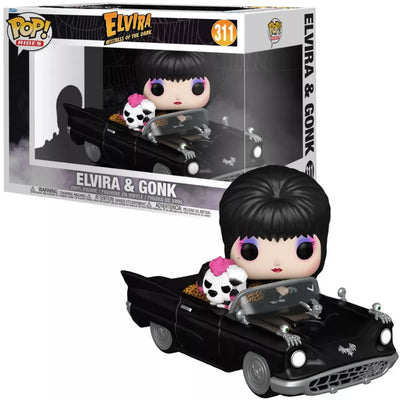 Funko POP! Rides Deluxe: Elvira, Mistress of the Dark - Elvira & Gonk Vinyl Figure #311