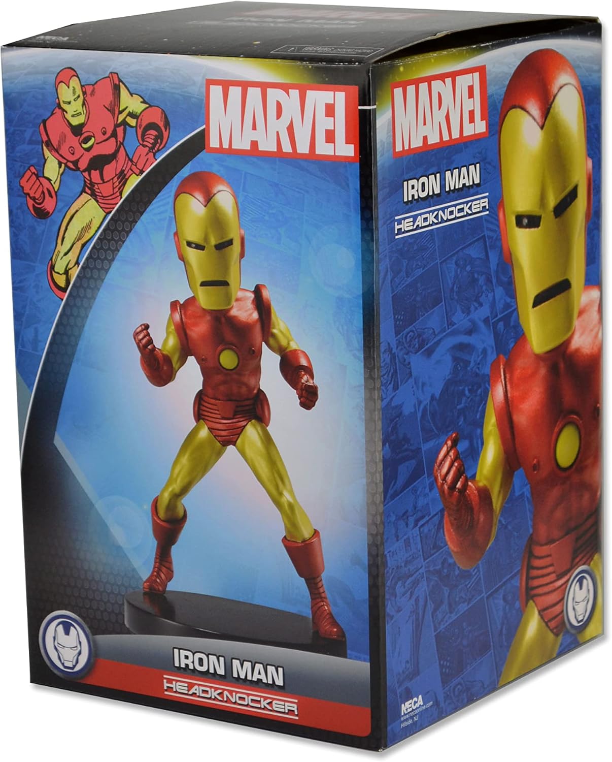 NECA Marvel Classic Head Knocker Iron Man Toy 8 inches