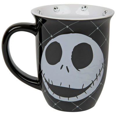 Nightmare Before Christmas Jack Skellington Face 16oz Wide Rim Mug
