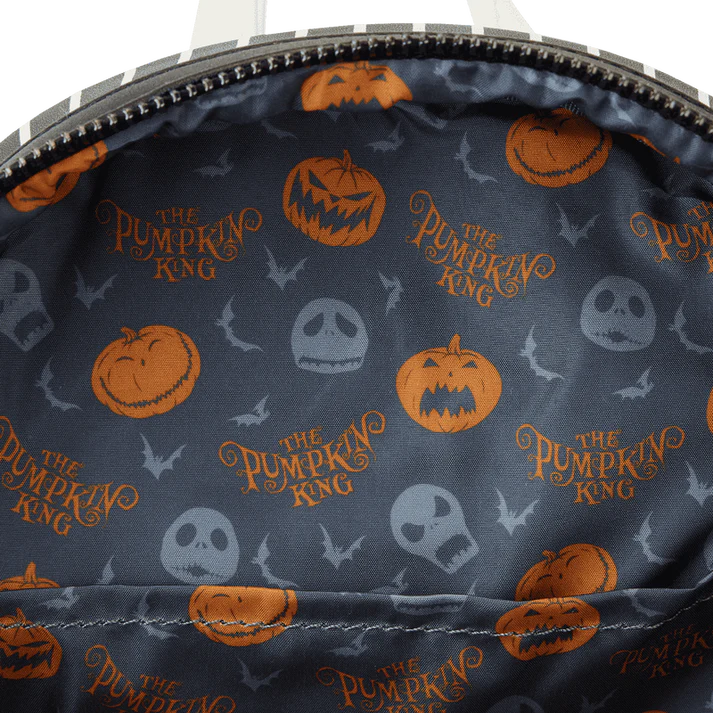 THE NIGHTMARE BEFORE CHRISTMAS - LIGHT-UP PUMPKIN KING LOUNGEFLY MINI BACKPACK