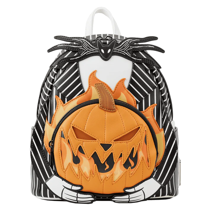 THE NIGHTMARE BEFORE CHRISTMAS - LIGHT-UP PUMPKIN KING LOUNGEFLY MINI BACKPACK