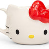 Silver Buffalo Hello Kitty Face Ceramic 3D Sculpted Mug, 22-Ounces