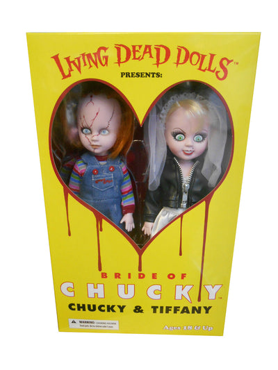 Living Dead Dolls Chucky & Bride Tiffany 2-Pack Mezco