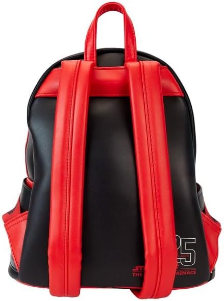 Loungefly Phantom Menace 25th Anniversary Star Wars Mini Backpack, Darth Maul Faux Leather