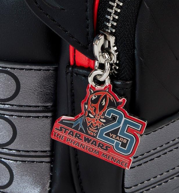 Loungefly Phantom Menace 25th Anniversary Star Wars Mini Backpack, Darth Maul Faux Leather
