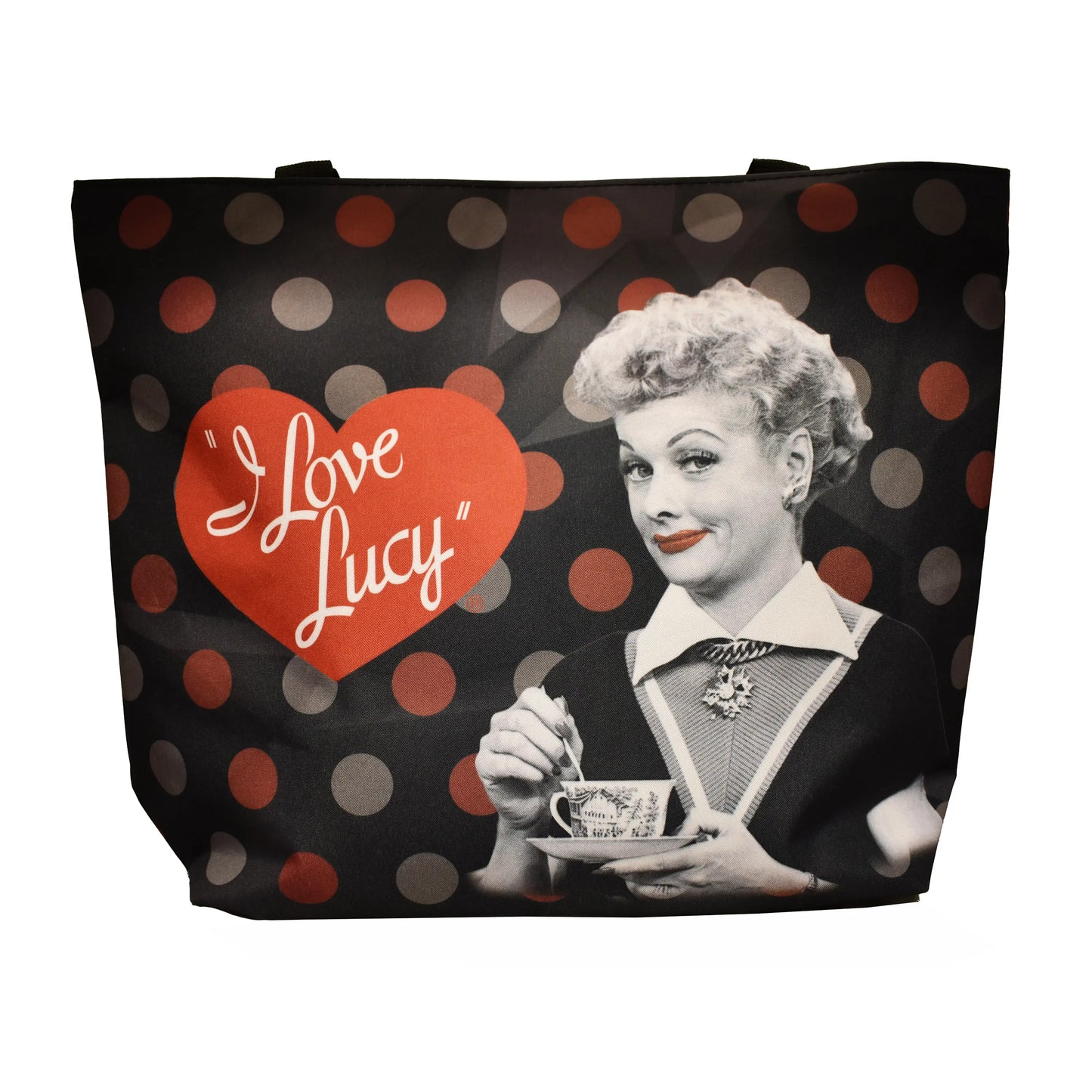 I Love Lucy Black and Red Dots Tote Bag Mid South Products
