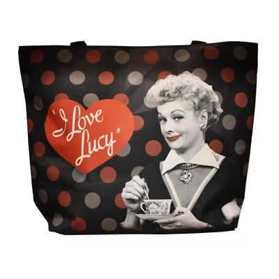 I Love Lucy Black and Red Dots Tote Bag Mid South Products