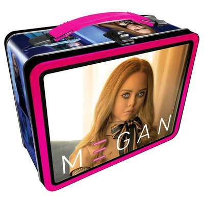AQUARIUS M3gan Fun Box - Sturdy Tin Storage Box with Plastic Handle & Embossed Front Cover - Officially Licensed Megan