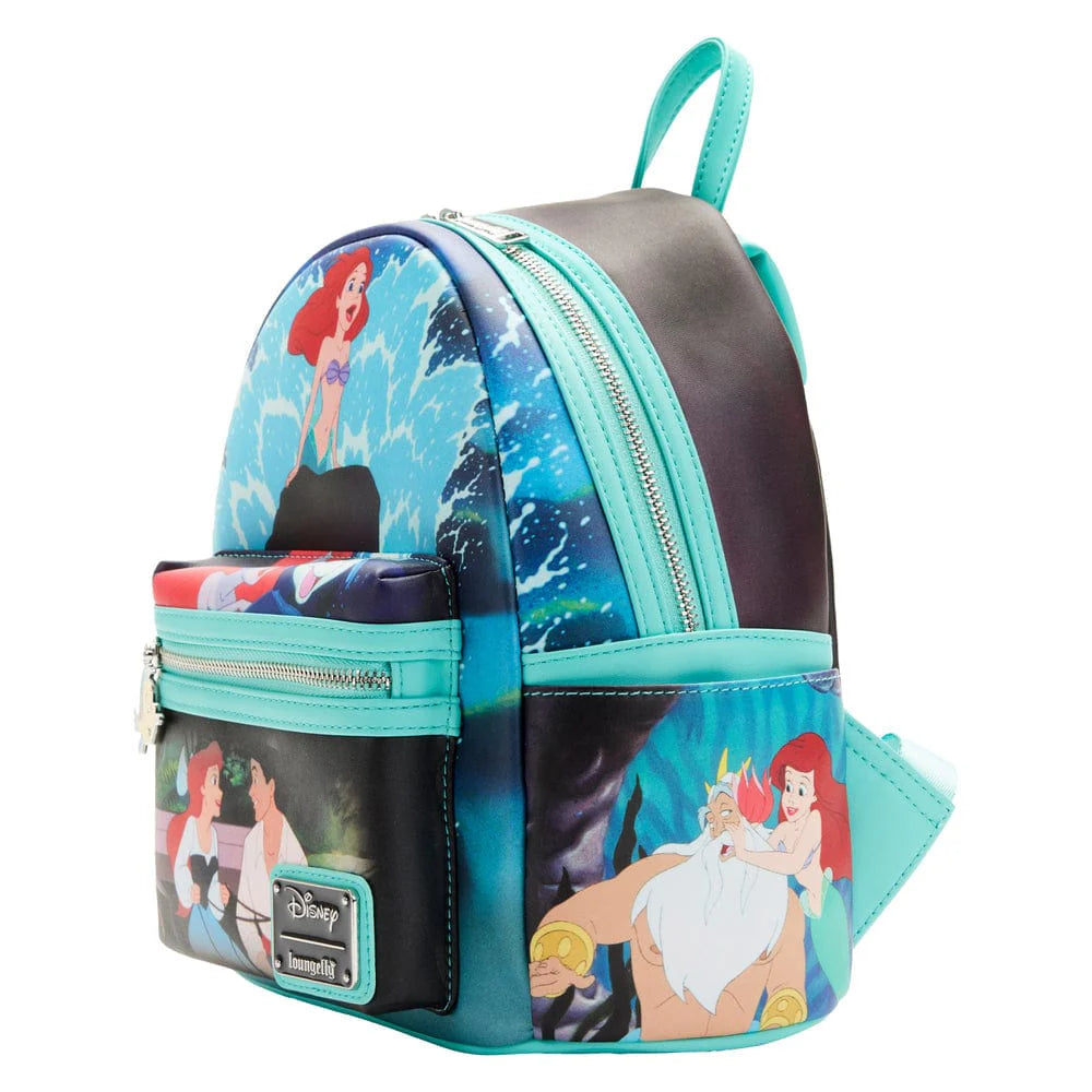 disney mini backpack little mermaid Loungefly Disney The Little Mermaid Princess Scenes Mini Backpack – Uptown 2000