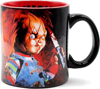 Silver Buffalo Chucky Friends Til The End Scary Ceramic Mug, 20 Ounces