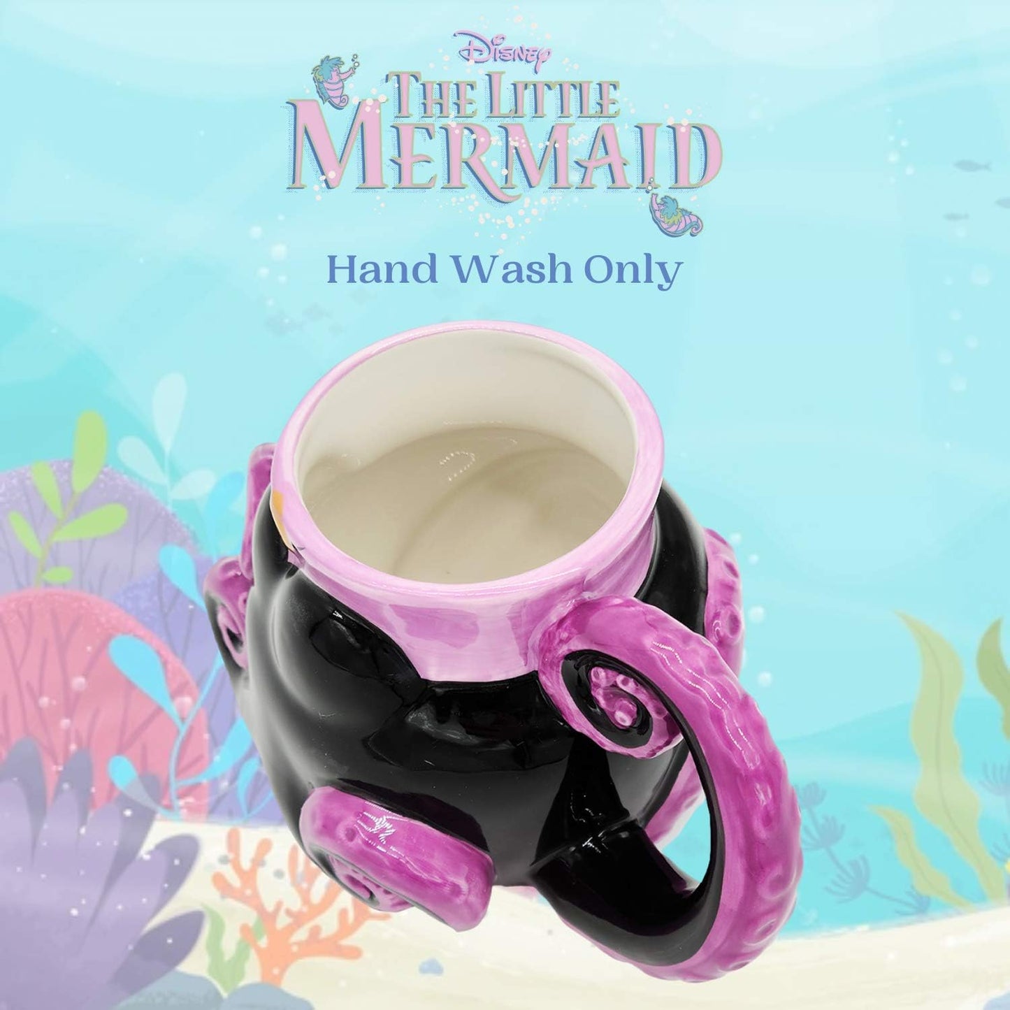 Silver Buffalo Disney Villains Ursula Tentacles 3D Sculpted Coffee Ceramic Mug, 20 Ounces