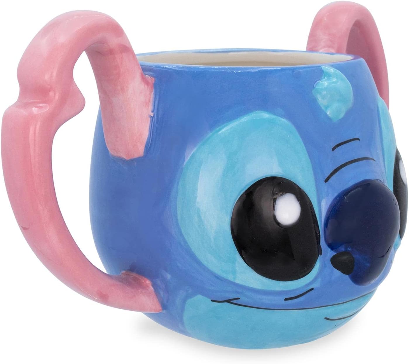Silver Buffalo Disney Lilo & Stitch Stitch's Face 3D Sculpted Ceramic Mug, 16 Ounces