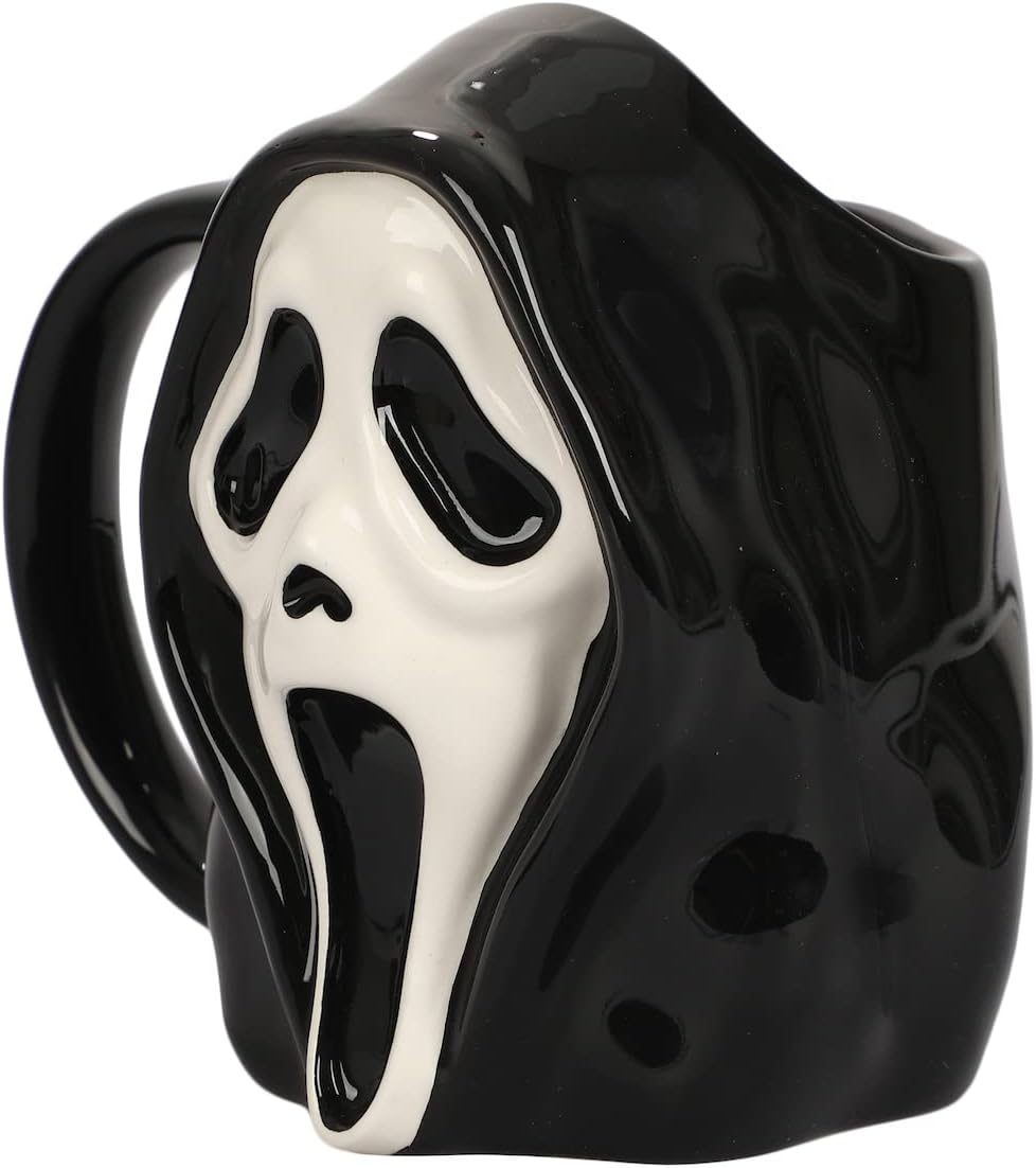 Bioworld Scream Ghost Face 16 Oz Sculpted Ceramic Mug