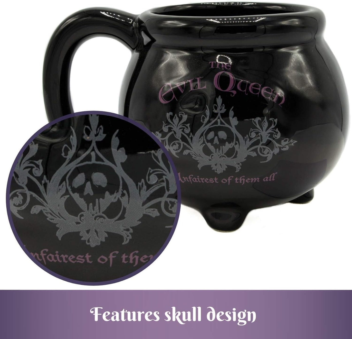 Silver Buffalo Disney Villains Snow White The Evil Queen: Fairest of Them All Ceramic Mug, 20 Ounces