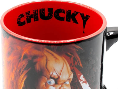 Silver Buffalo Chucky Friends Til The End Scary Ceramic Mug, 20 Ounces