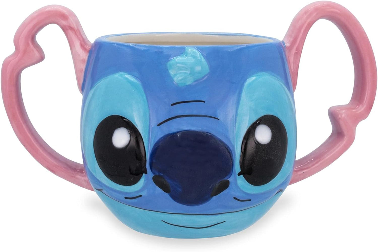 Silver Buffalo Disney Lilo & Stitch Stitch's Face 3D Sculpted Ceramic Mug, 16 Ounces