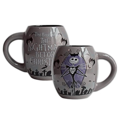 Silver Buffalo NB9844 Disney Nightmare Before Christmas Hands Over Head Ceramic Oval Curved Mug, 18-Ounces