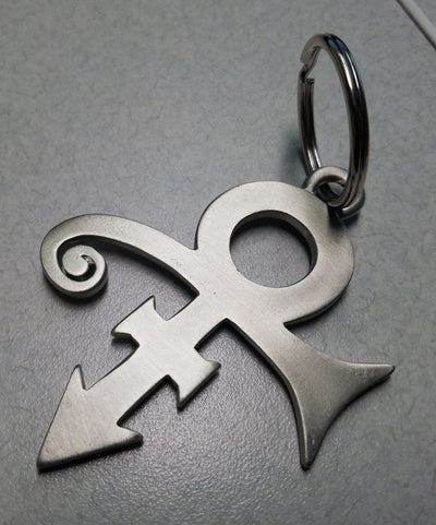Prince Symbol Pewter Keychain