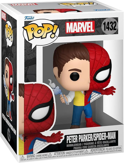 Funko POP Marvel: Split - Spider-Man - Spider-Man/Peter Parker - Marvel Comics