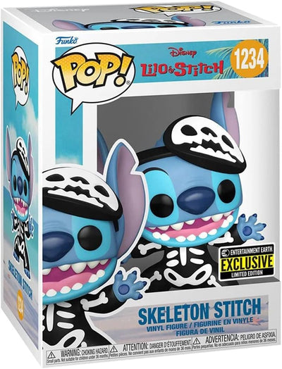 Funko Pop! Disney: Lilo & Stitch - Skeleton Stitch 1234 Entertainment Earth Exclusive #1234