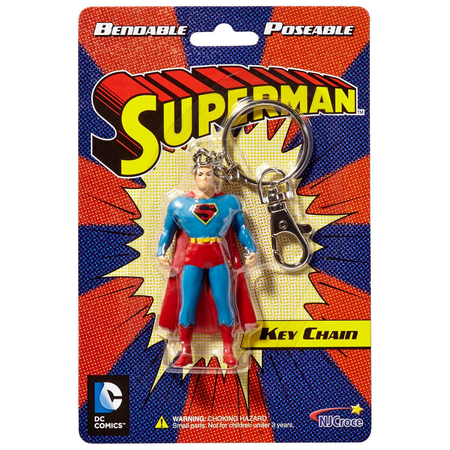 NJ Croce DC Comics Superman Bendable Keychain