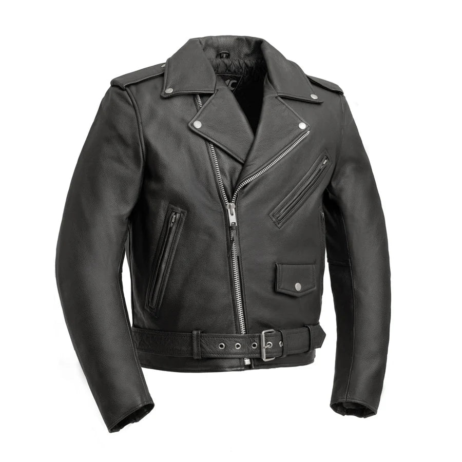 First Manufacturing Company Superstar Men's Motorcycle Leather Jacket