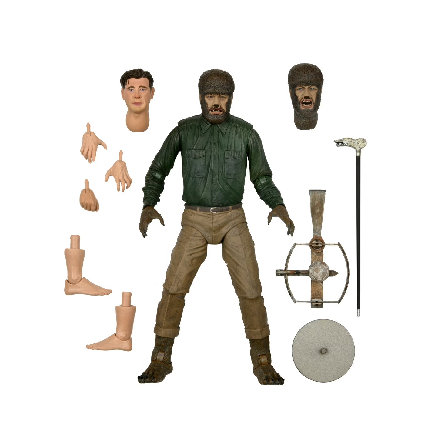 Universal Monsters 7" Ultimate Black & White The Wolfman Action Figure, by NECA