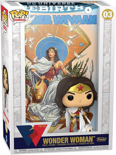 Funko DC Wonder Woman POP! Comic Covers Rebirth Vinyl Figure #03 [On Throne]